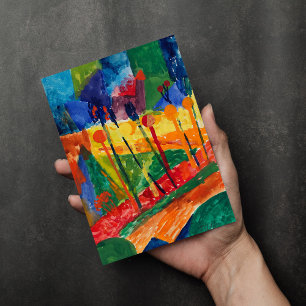 Cartão Paisagem Cubista   Fritz Schaefler