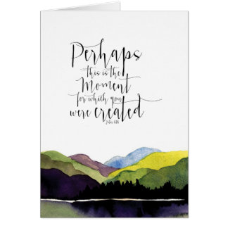 Cartão Paisagem da aguarela com escritura bíblica
