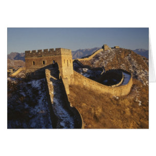 Cartão Paisagem da Grande Muralha ao pôr do sol, China