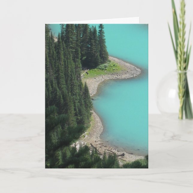 Cartão Paisagem de Água Árvore (Frente)