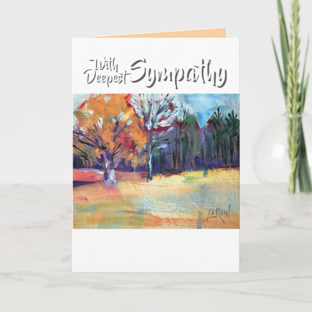 Cartão Paisagem de Carvalho e Amigos com a mais profunda  (Frente)