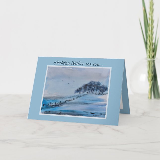 Cartão Paisagem de Colinas Cênicas (Frente)