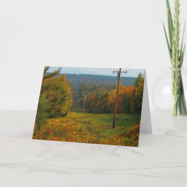 Cartão Paisagem de Cores de outono (Frente)