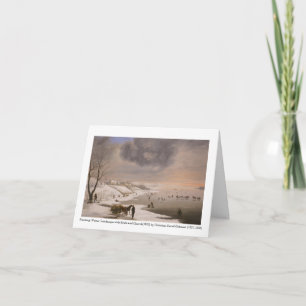 Cartão Paisagem de inverno com a Igreja Brabrand[1831]