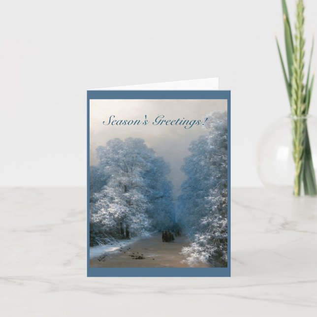 Cartão Paisagem de inverno de Ivan Aivazovsky (Frente)