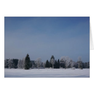 Cartão Paisagem de inverno fria de neve 12