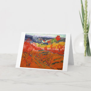 Cartão Paisagem de Outono Maurice de Vlaminck