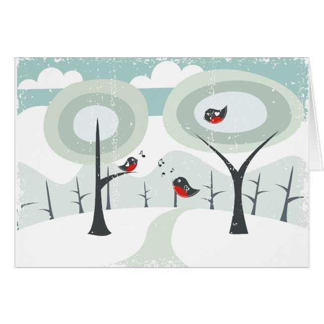 Cartão paisagem do inverno (Frente Horizontal)