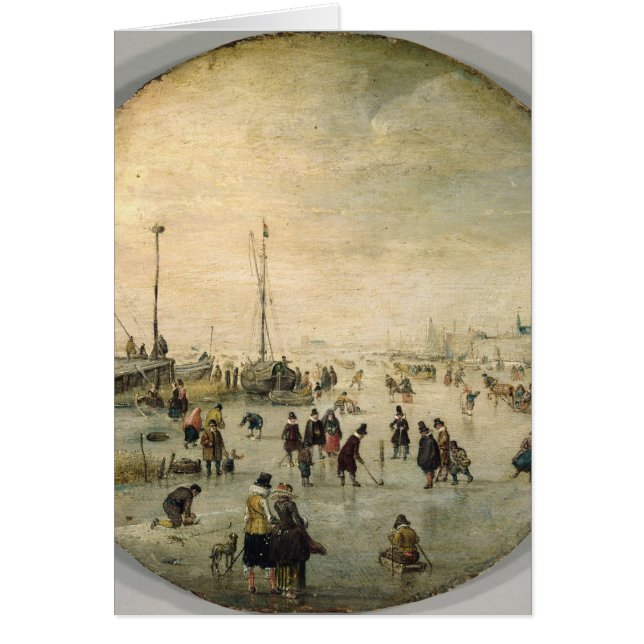 Cartão Paisagem do inverno (Frente)