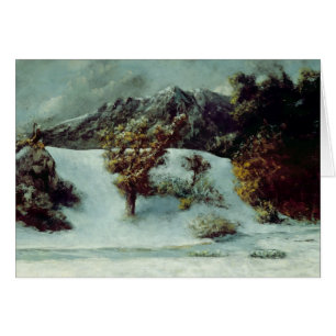 Cartão Paisagem do inverno com os dentes Du Midi, 1876
