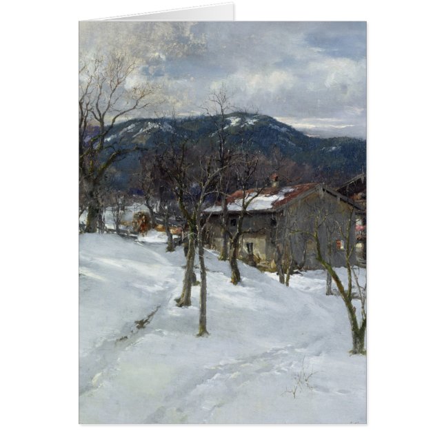 Cartão Paisagem do inverno perto de Kutterling, 1899 (Frente)