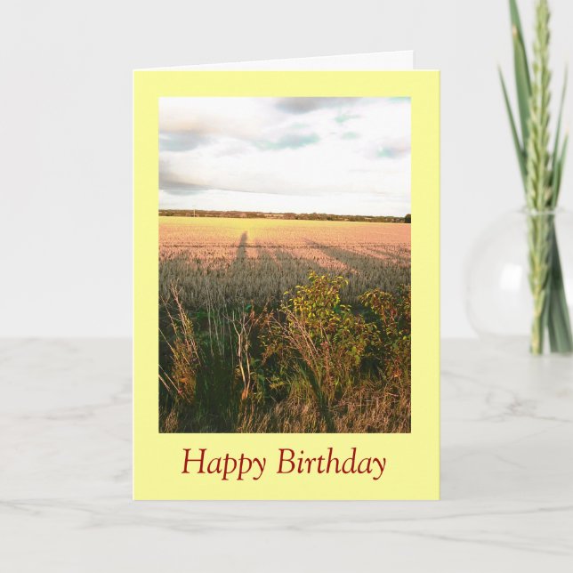 Cartão Paisagem do outono com cores rústicas (Frente)