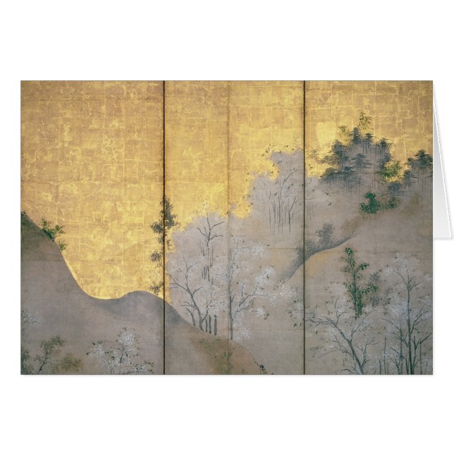 Cartão Paisagem do primavera (Frente Horizontal)