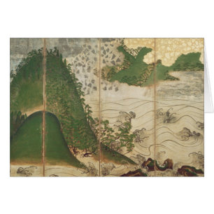 Cartão Paisagem do primavera com Sun