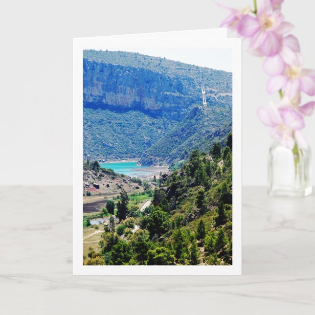 Cartão Paisagem do Reservatório de Loriguilla, Domeño Vie (Orquídea)