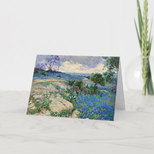 Cartão Paisagem do Texas com Bluebonnets, arte fina