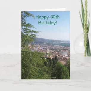 Cartão Paisagem Fotografia Personalizada 80 Birthday