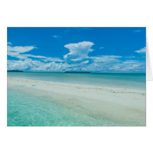 Cartão Paisagem marinha tropical azul, Palau