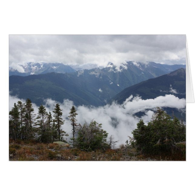 Cartão Paisagem Montanhas Purcell de BC Canada Card (Frente Horizontal)