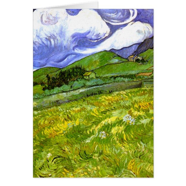 Cartão Paisagem Montanhosa Van Gogh Fine Art (Frente)