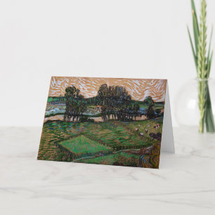 Cartão Paisagem, Ponte Sobre o Oise por Vincent van Gogh