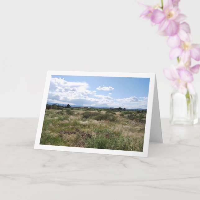 Cartão Paisagem Rural Espanhola, Valência, Espanha (Orquídea)