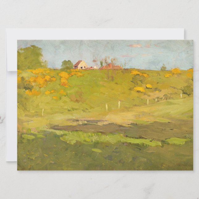 Cartão Paisagem rural francesa (por Georg Pauli) (Frente)