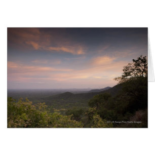 Cartão Paisagem sob um por do sol