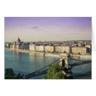 Cartão paisagem urbana de Budapeste