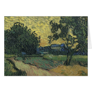 Cartão Paisagem Van Gogh em Twilight