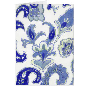 Cartão Paisley azul