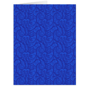Cartão Paisley azul