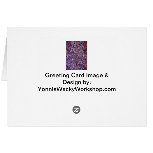 Cartão Paisley comum 3 (Verso Horizontal)