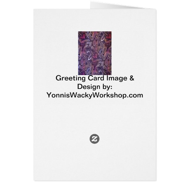 Cartão Paisley comum 3 (Verso)