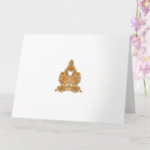 Cartão Paisley Floral Art - Decor Laranja Boho
