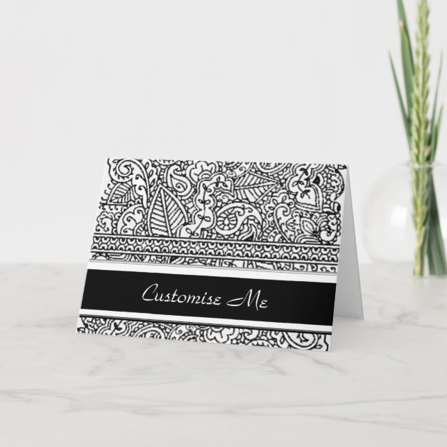 Cartão Paisley Passion - Black (Henna) (Frente)