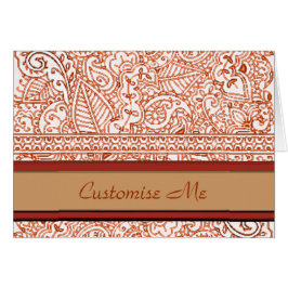 Cartão Paisley Passion - Orange (Henna)