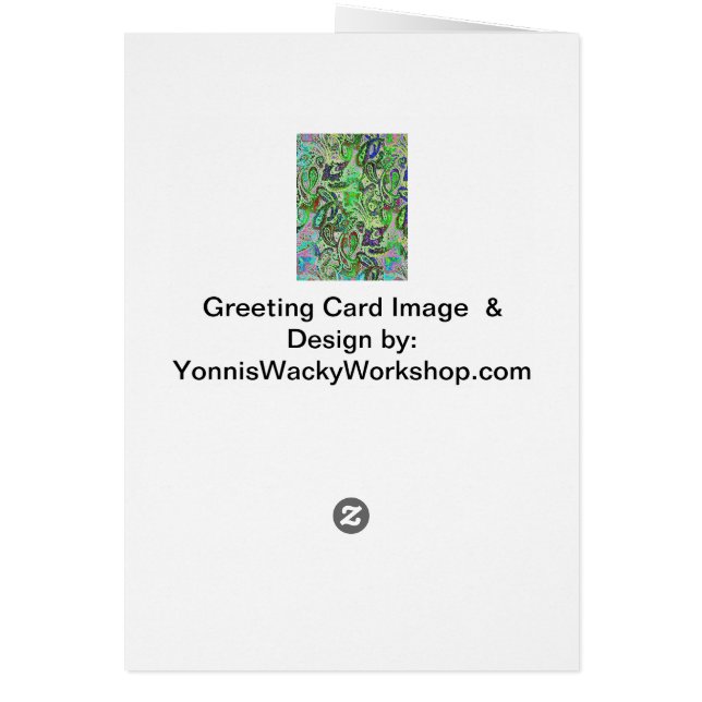 Cartão Paisley Simples 1 (Verso)