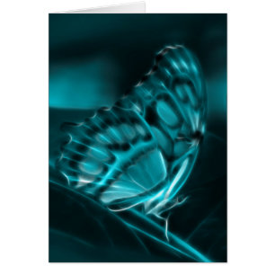 Cartão Paixão da meia-noite, Beijos da Borboleta Azul
