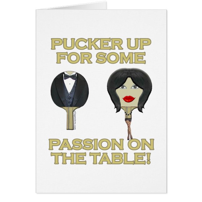 Cartão Paixão da mesa de Pong do sibilo (Frente)