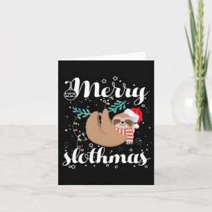 Cartão Pajama De Natal De feliz Slothmas Para Amantes De