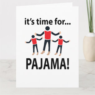 Cartão Pajama, é hora de Pajama