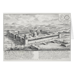 Cartão Palácio de Diocletian (245-313), separação,