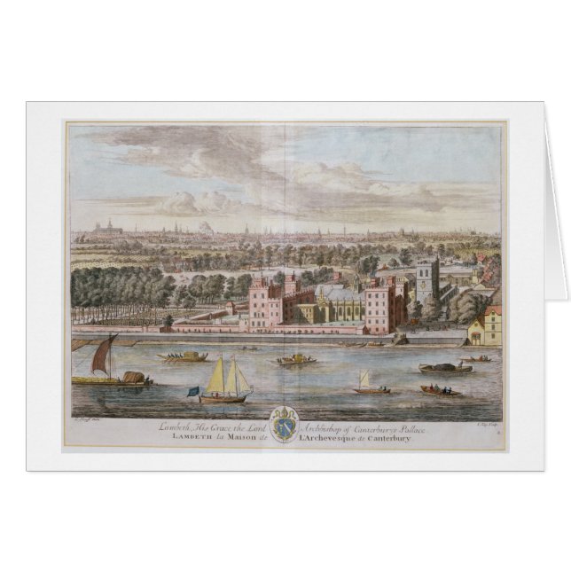 Cartão Palácio de Lambeth, assento do arcebispo de (Frente Horizontal)