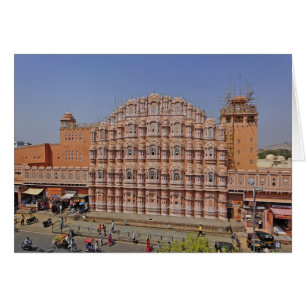 Cartão Palácio dos Ventos (Hawa Mahal), Jaipur, Índia,