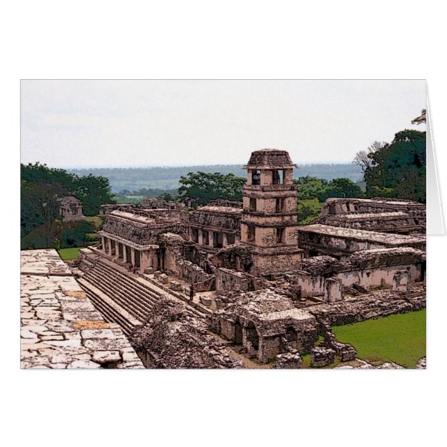 Cartão Palácio Mayan, Palenque (Frente Horizontal)