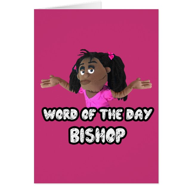 Cartão Palavra do dia: Bishop (Frente)