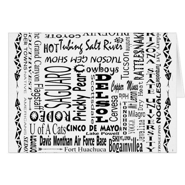 Cartão Palavras Buzz arizona (Frente Horizontal)