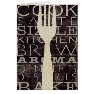 Cartão Palavras da cozinha