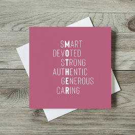 Cartão Palavras da mãe definição de palavras cruzadas cum